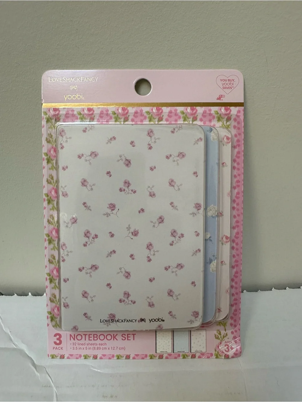 LoveShackFancy x Target - Yoobi Floral 3 pack Mini Journals